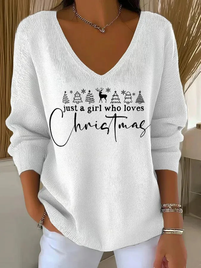 JERSEY NAVIDEÑO CON CUELLO EN V CAILEE