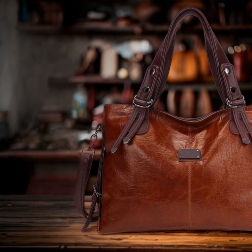 BOLSO DE VIAJE CLÁSICO DE PIEL SIENNA