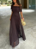 VESTIDO CASUAL HOMBROS DESCUBIERTOS