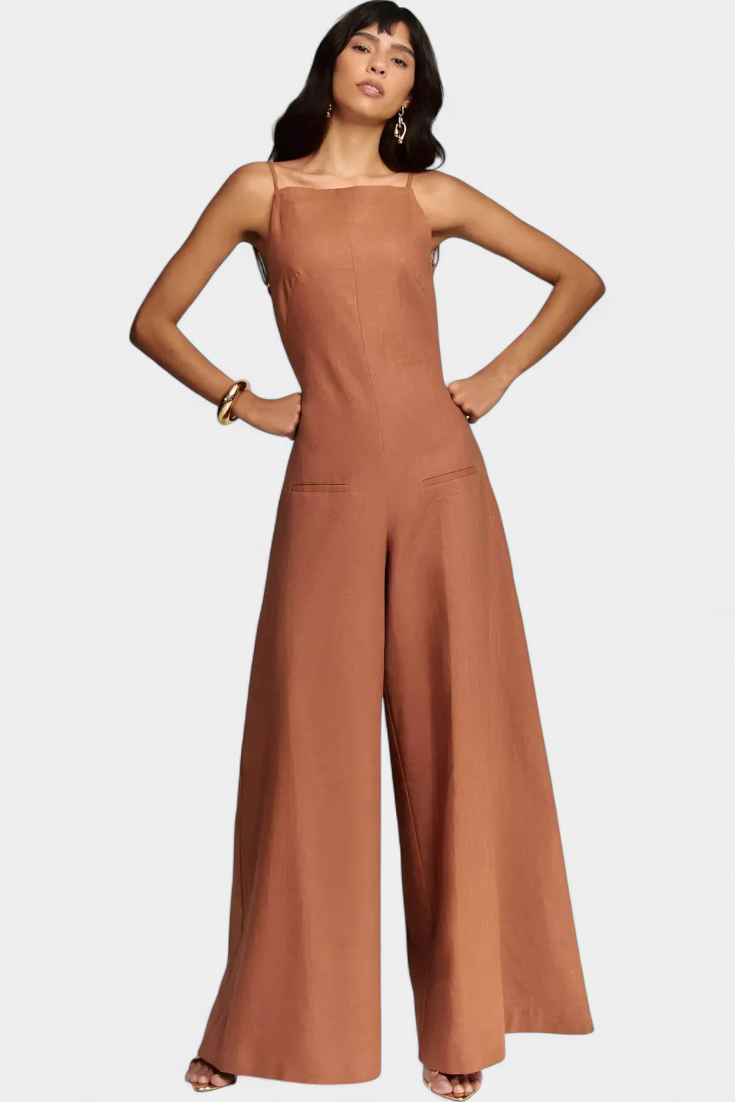MONO HALTER ELEGANTE PIERNA ANCHA