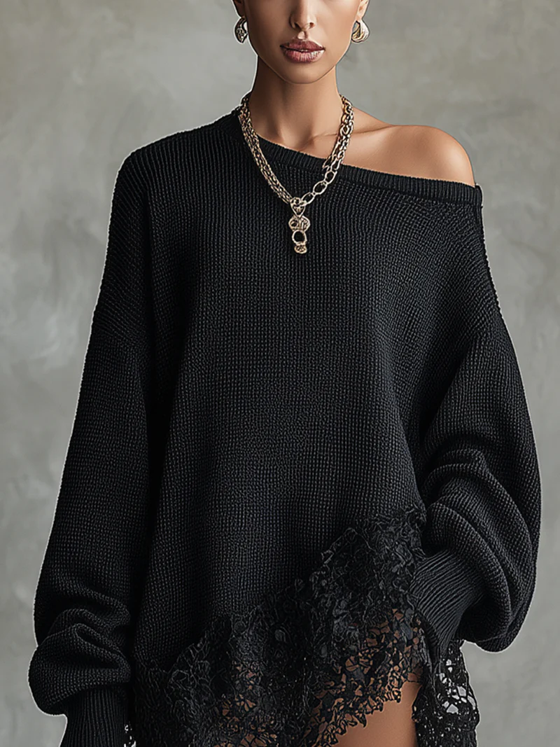 VESTIDO BLACK MINI ENCAJE SUAVE