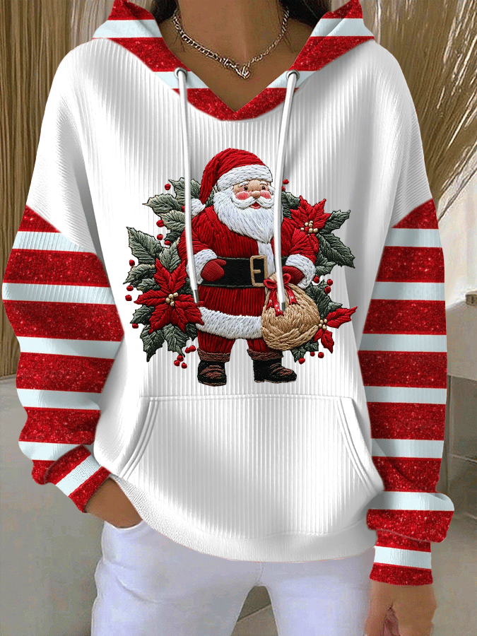 SUDADERA NAVIDEÑA CON CAPUCHA SANTA KATHRYN