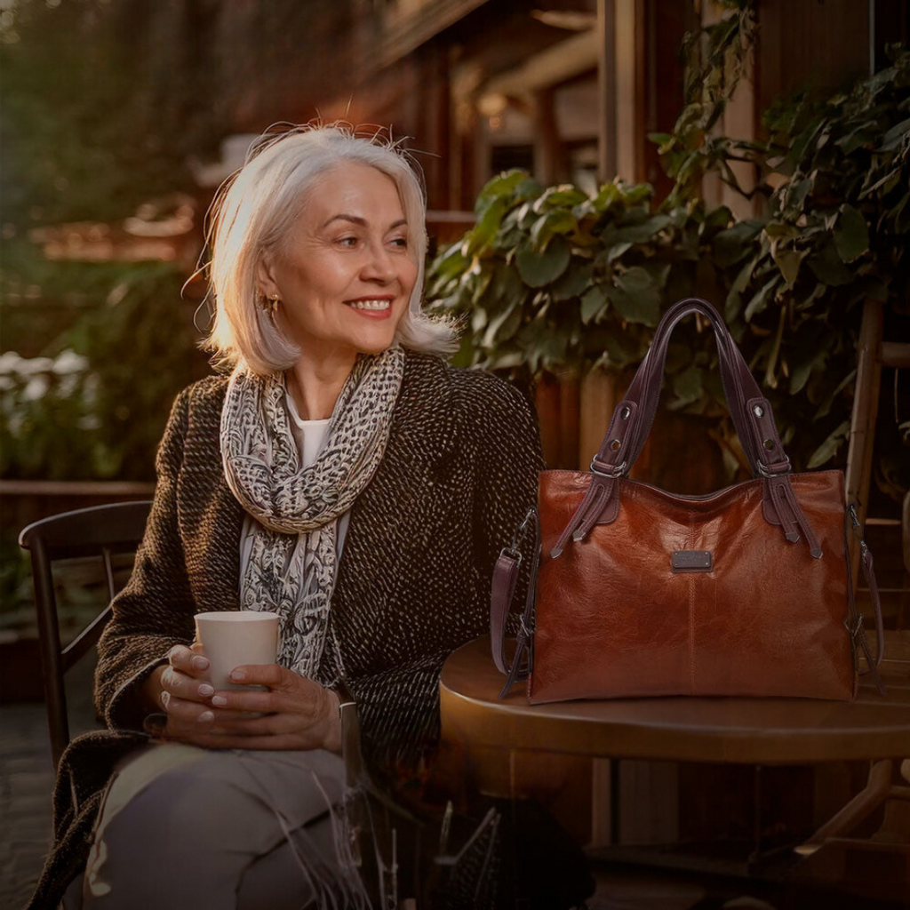 BOLSO DE VIAJE CLÁSICO DE PIEL SIENNA