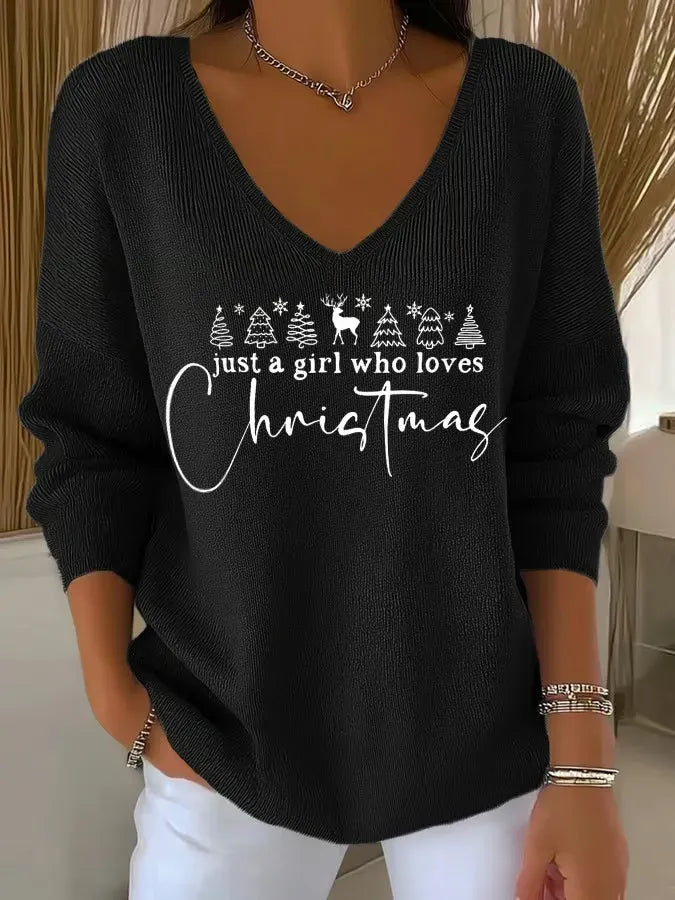 JERSEY NAVIDEÑO CON CUELLO EN V CAILEE