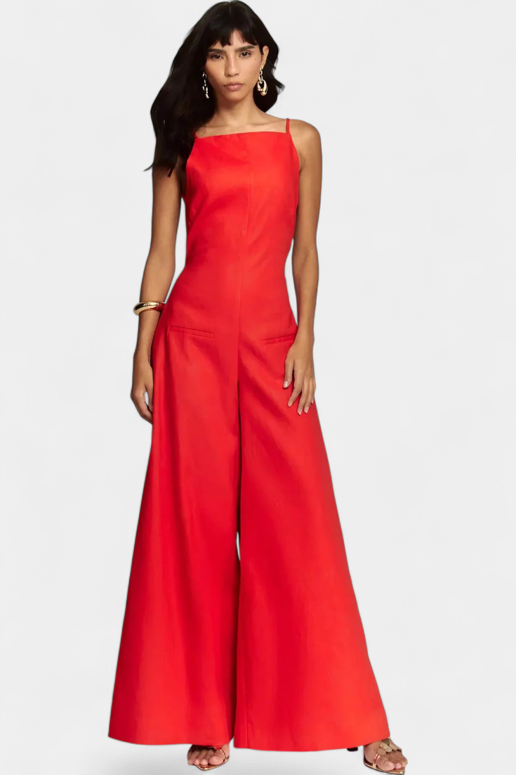 MONO HALTER ELEGANTE PIERNA ANCHA