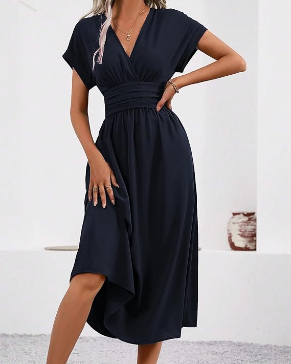 VESTIDO LAURA ELEGANCIA ESCOTE EN V