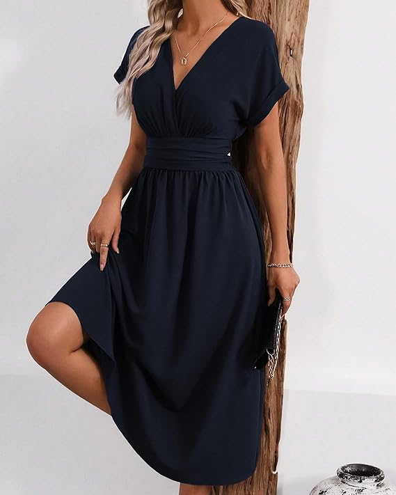VESTIDO LAURA ELEGANCIA ESCOTE EN V
