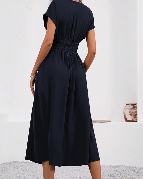 VESTIDO LAURA ELEGANCIA ESCOTE EN V