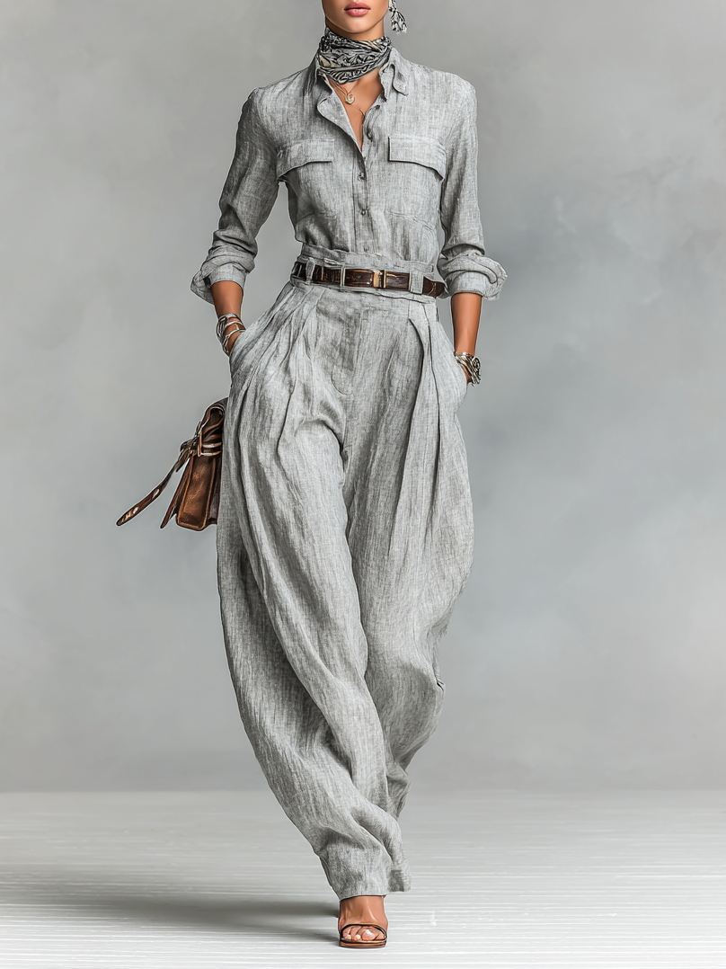 VALENZA CONJUNTO LINO NATURAL
