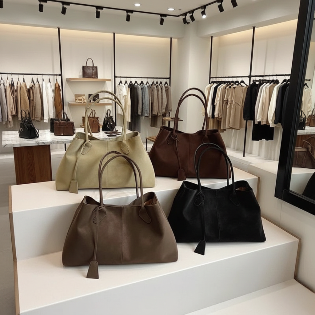 BOLSO DE HOMBRO UMAIZA DE ANTE SINTÉTICO