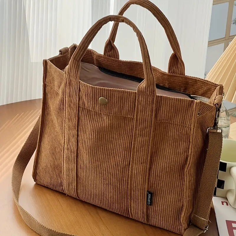 Marella - Bolso Tote De Pana De Inspiración Vintage