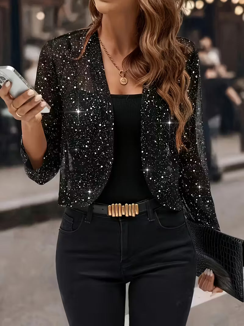 CHAQUETA TIPO CÁRDIGAN BRILLANTE GLOWING ALIX