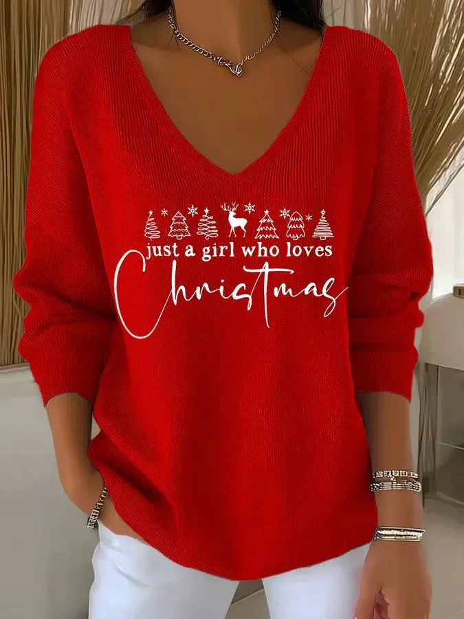 JERSEY NAVIDEÑO CON CUELLO EN V CAILEE