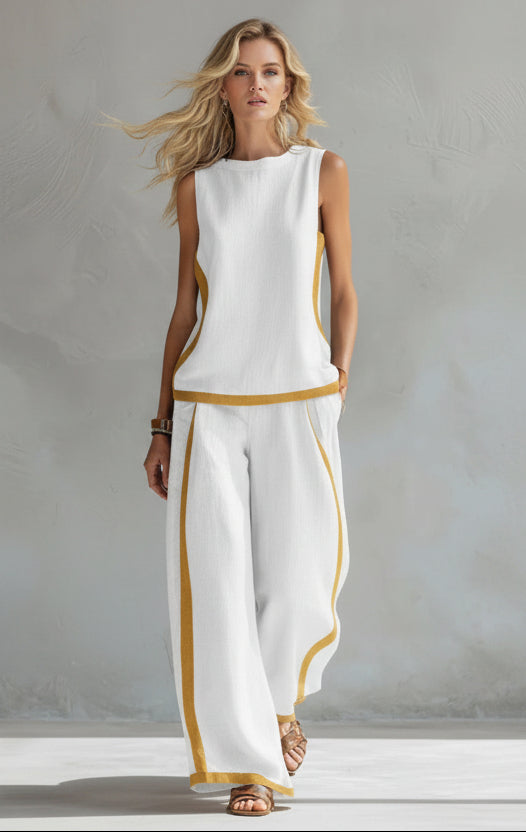 ALDREN CONJUNTO ALGODÓN LINO ELEGANTE