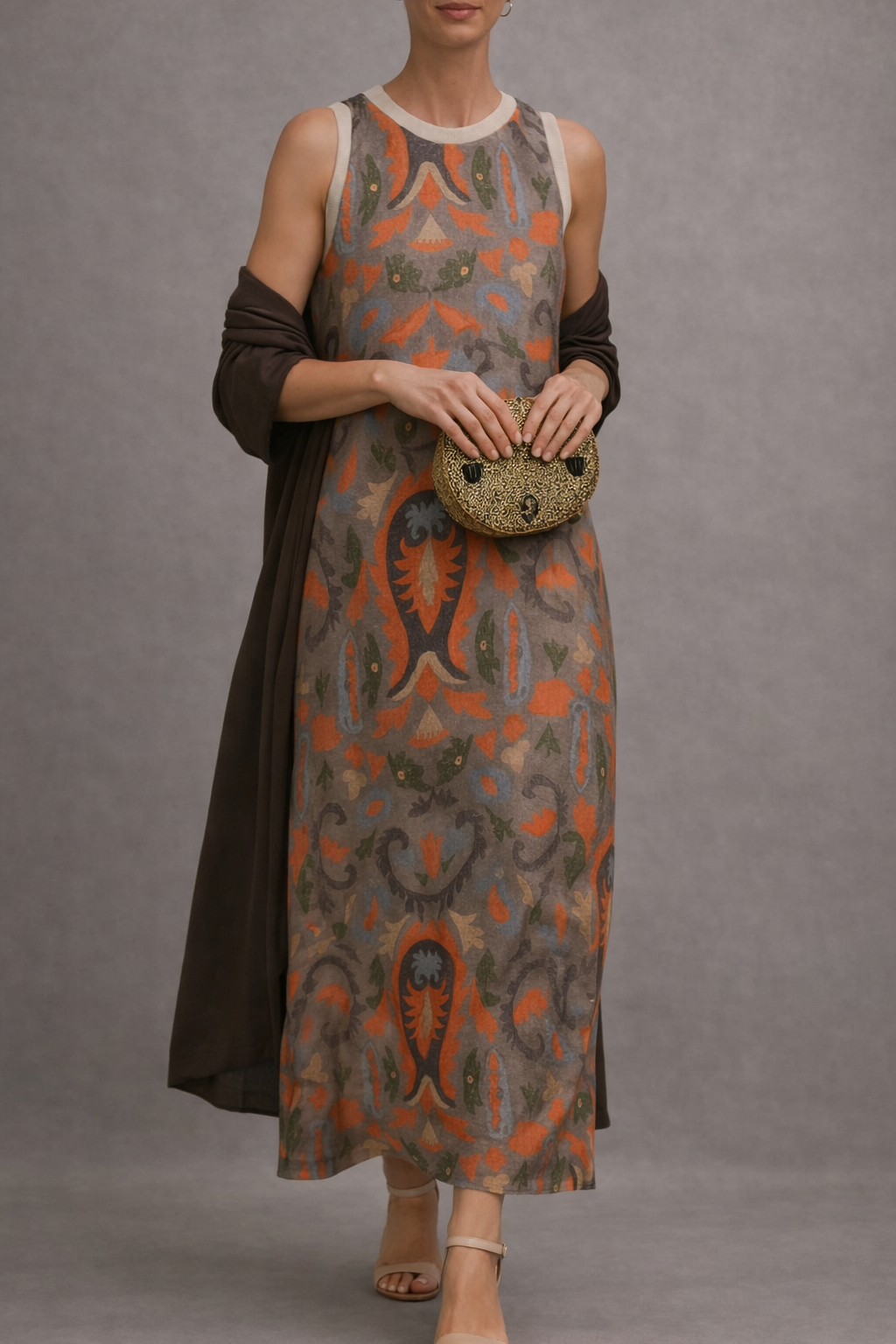 DAKOTA VESTIDO ELEGANTE CON ESTOLA