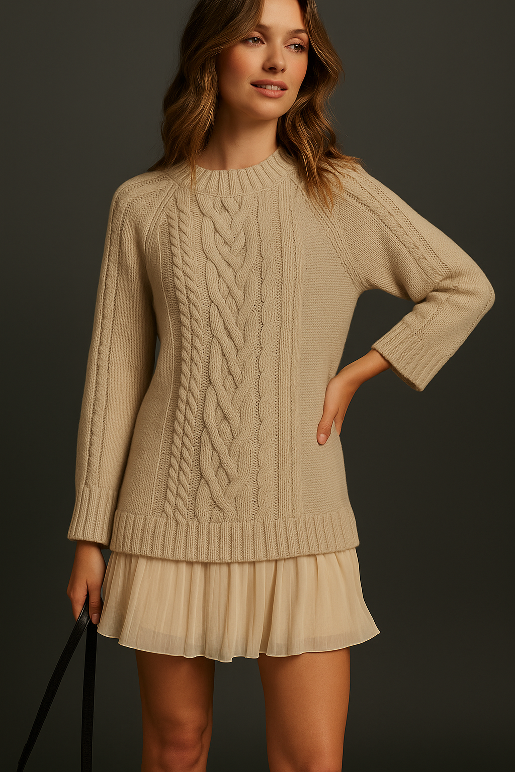 ALTHEA VESTIDO MIDI PUNTO TRENZADO