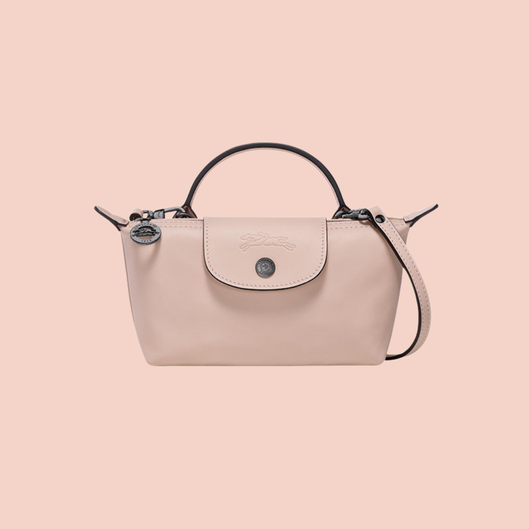 MINI CARTERA DE PIEL LONGCHAM | ROSA
