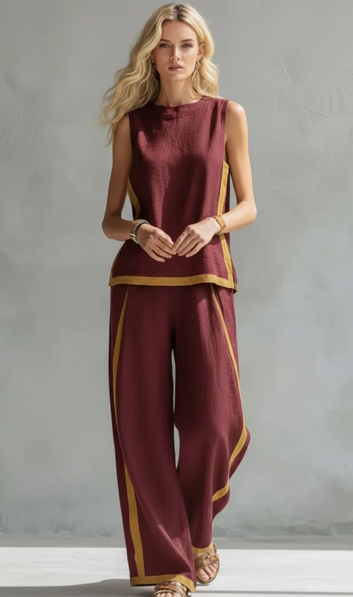 ALDREN CONJUNTO ALGODÓN LINO ELEGANTE