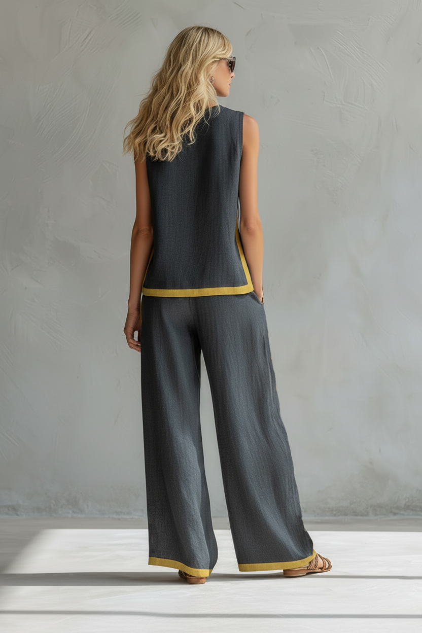ALDREN CONJUNTO ALGODÓN LINO ELEGANTE