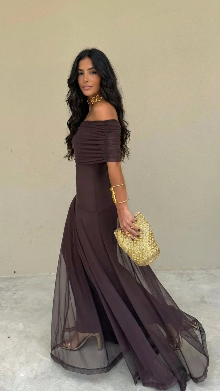 FIORALBA VESTIDO HOMBROS DESCUBIERTOS