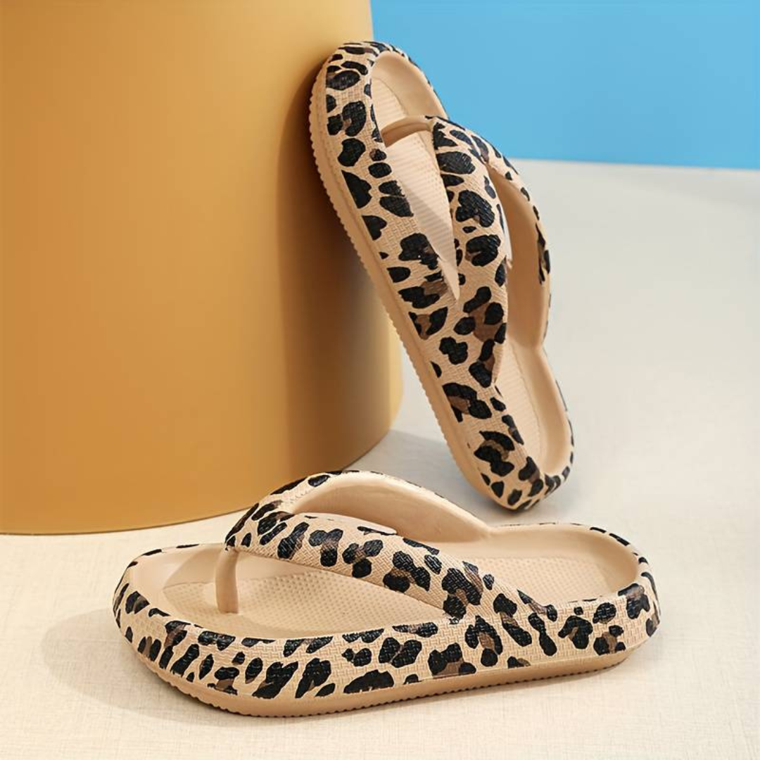 CHANCLAS ERGONÓMICAS PARA PLAYA Y RELAX MOTEADA