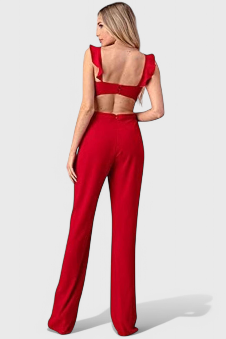 MONO ELEGANTE DE PIERNA ANCHA