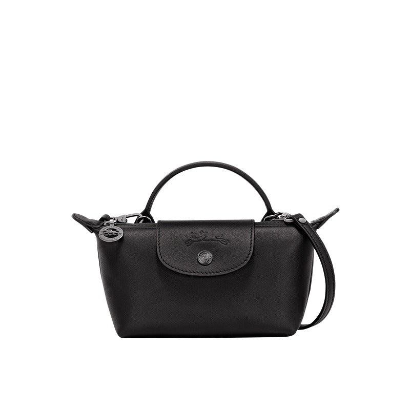 MINI CARTERA DE PIEL LONGCHAM | NEGRO