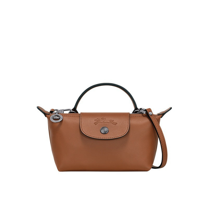 MINI CARTERA DE PIEL LONGCHAM | MARRÓN