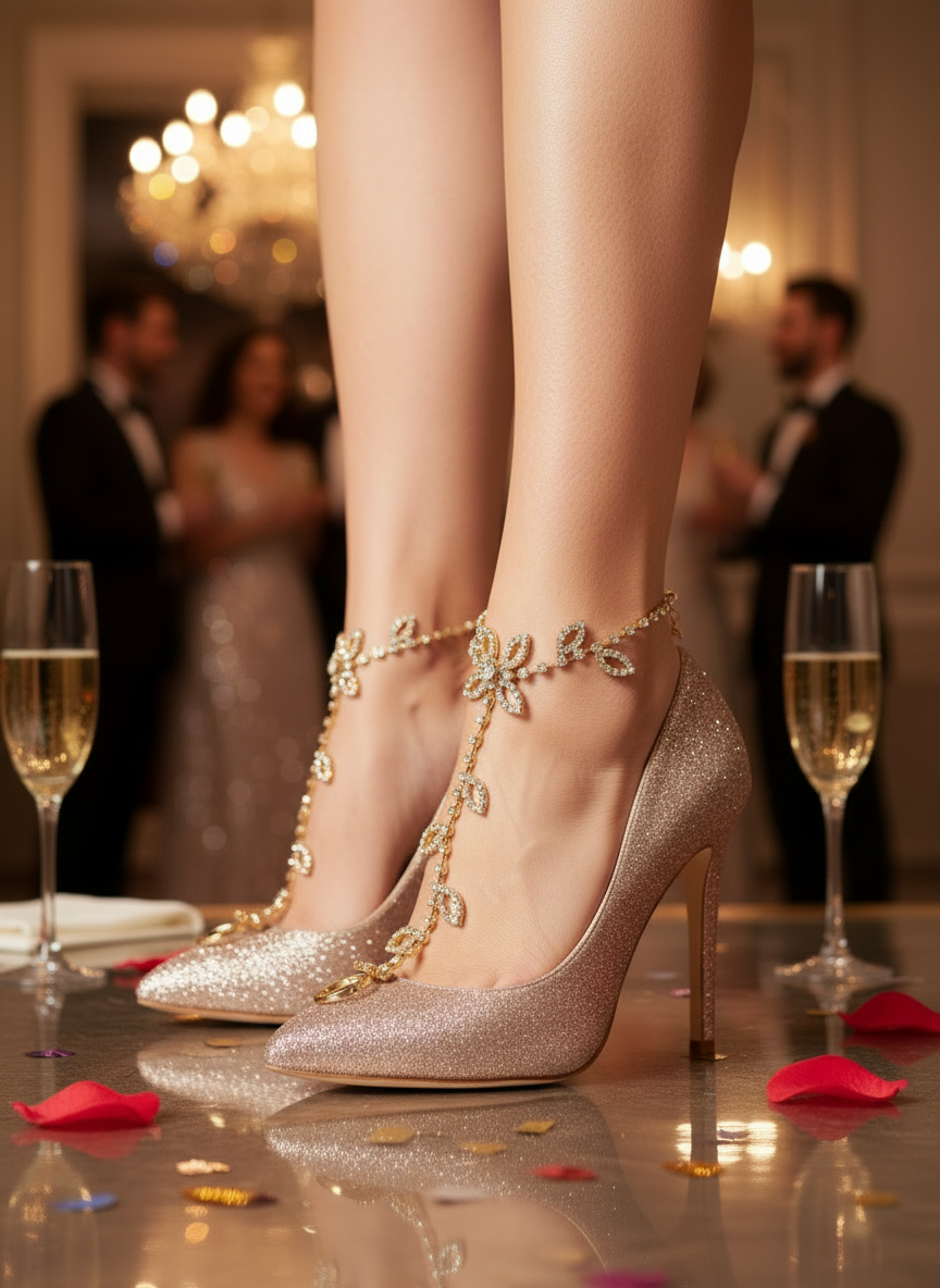 TOBILLERA DE DIAMANTES DE IMITACIÓN MEDEA