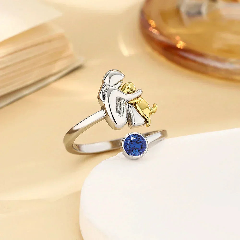 ForeverHug - Anillo Con Icono De Perro