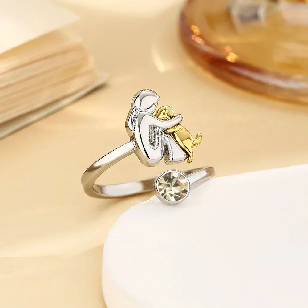 ForeverHug - Anillo Con Icono De Perro