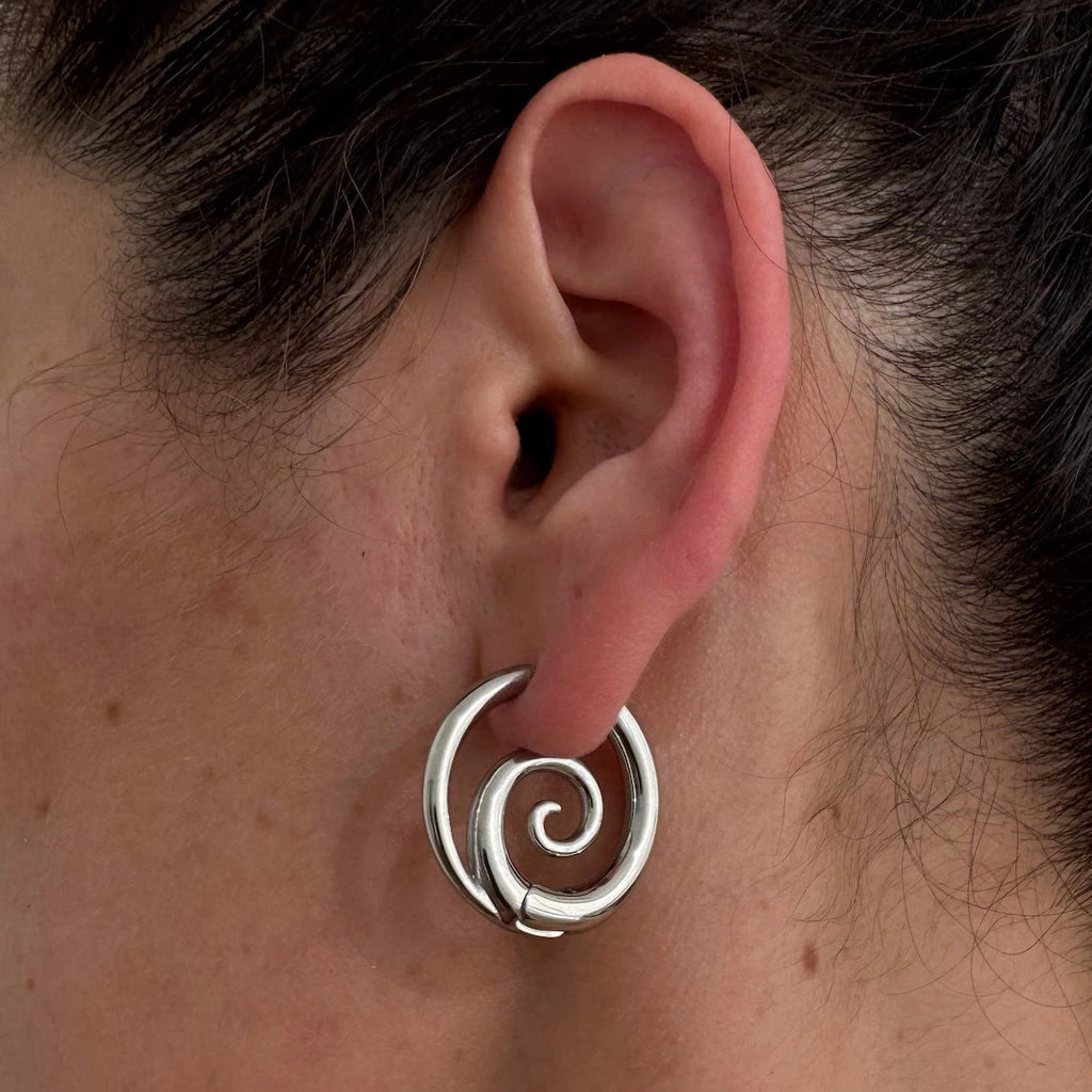 PENDIENTES DE ARO EN ESPIRAL