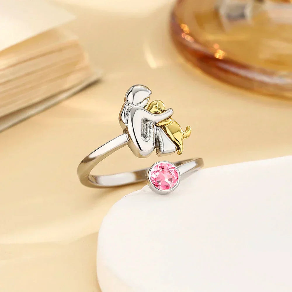 ForeverHug - Anillo Con Icono De Perro