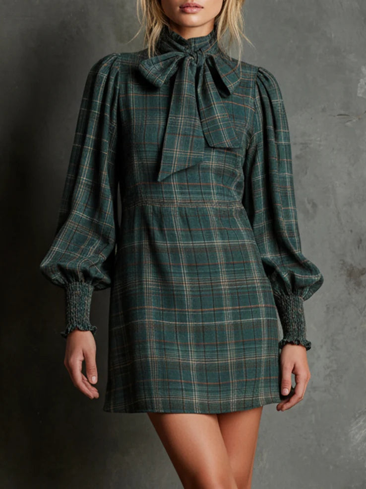 VESTIDO LINDA A CUADROS