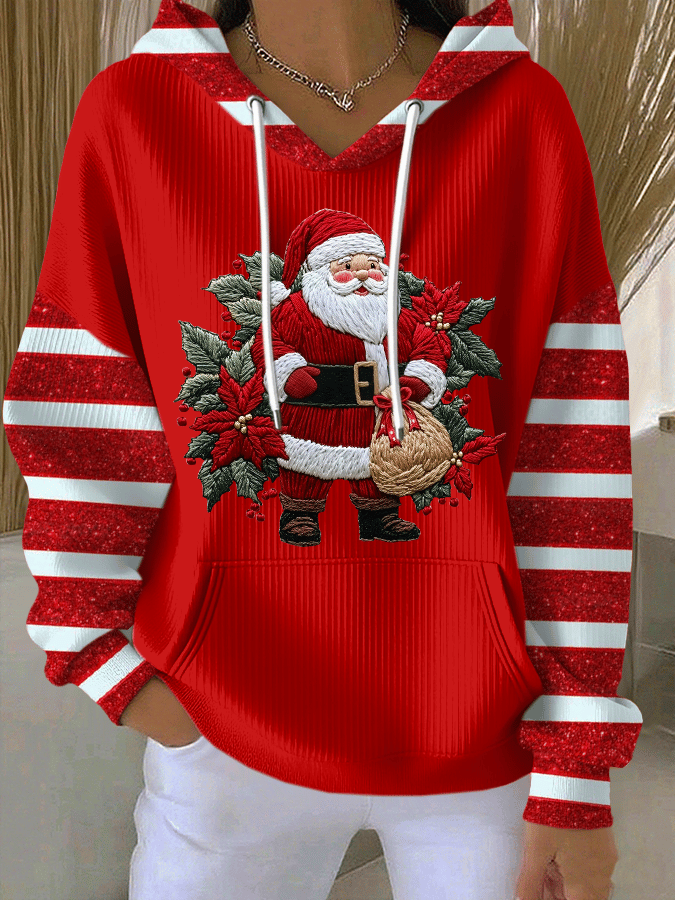SUDADERA NAVIDEÑA CON CAPUCHA SANTA KATHRYN