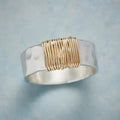 Jaela - Anillo Boho Con Hilos Dorados