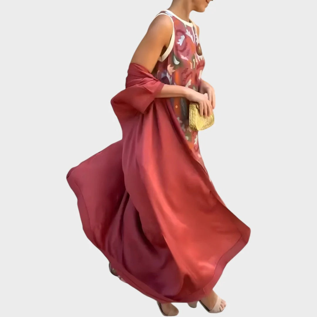 ARLINA VESTIDO ELEGANTE CON ESTOLA