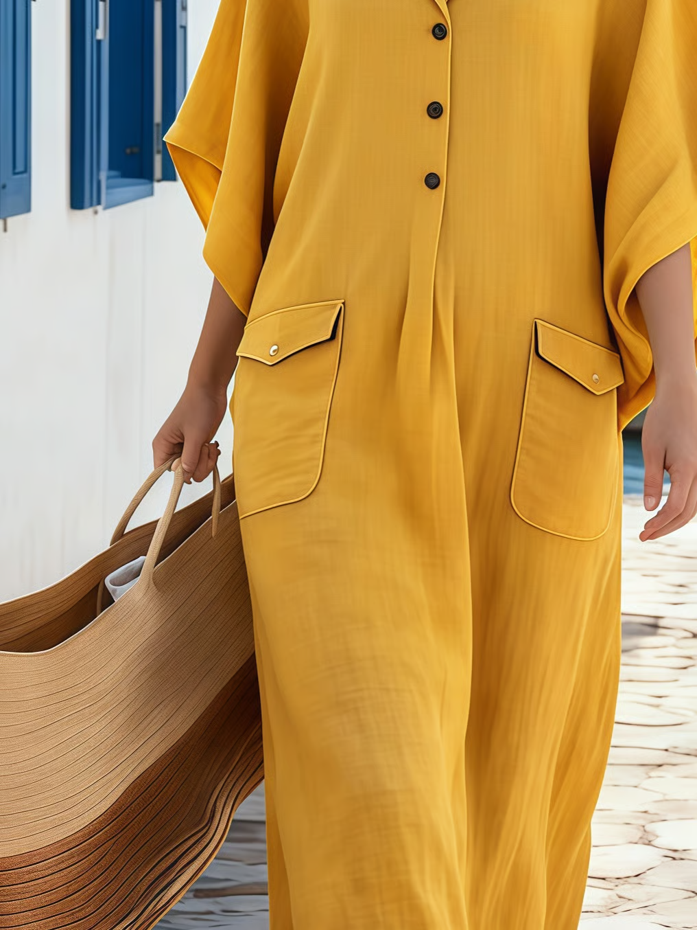 VESTIDO SOLAPA RELAJADA