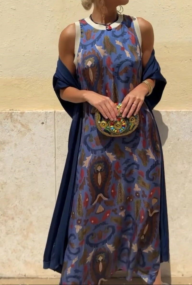 BLUE MOON VESTIDO ELEGANTE CON ESTOLA