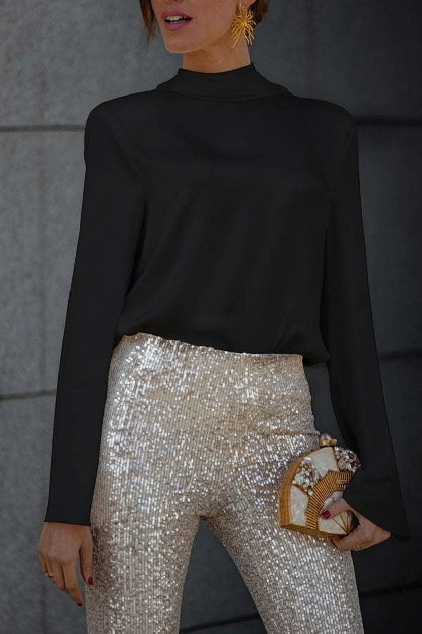 BLUSA SATÉN FIESTA CON ESPALDA DESCUBIERTA