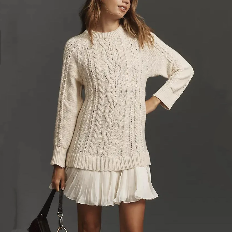 ALTHEA VESTIDO MIDI PUNTO TRENZADO