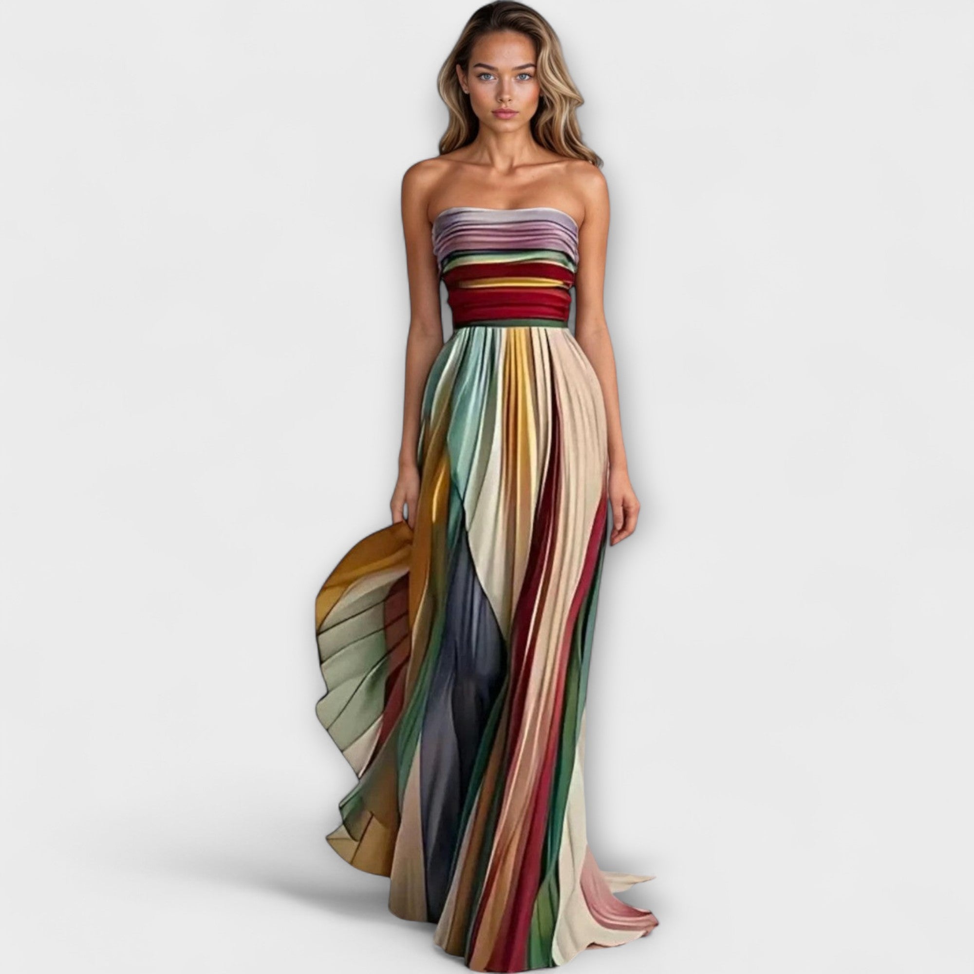VESTIDO ISAL FLUIDO ESTAMPADO VERANIEGO