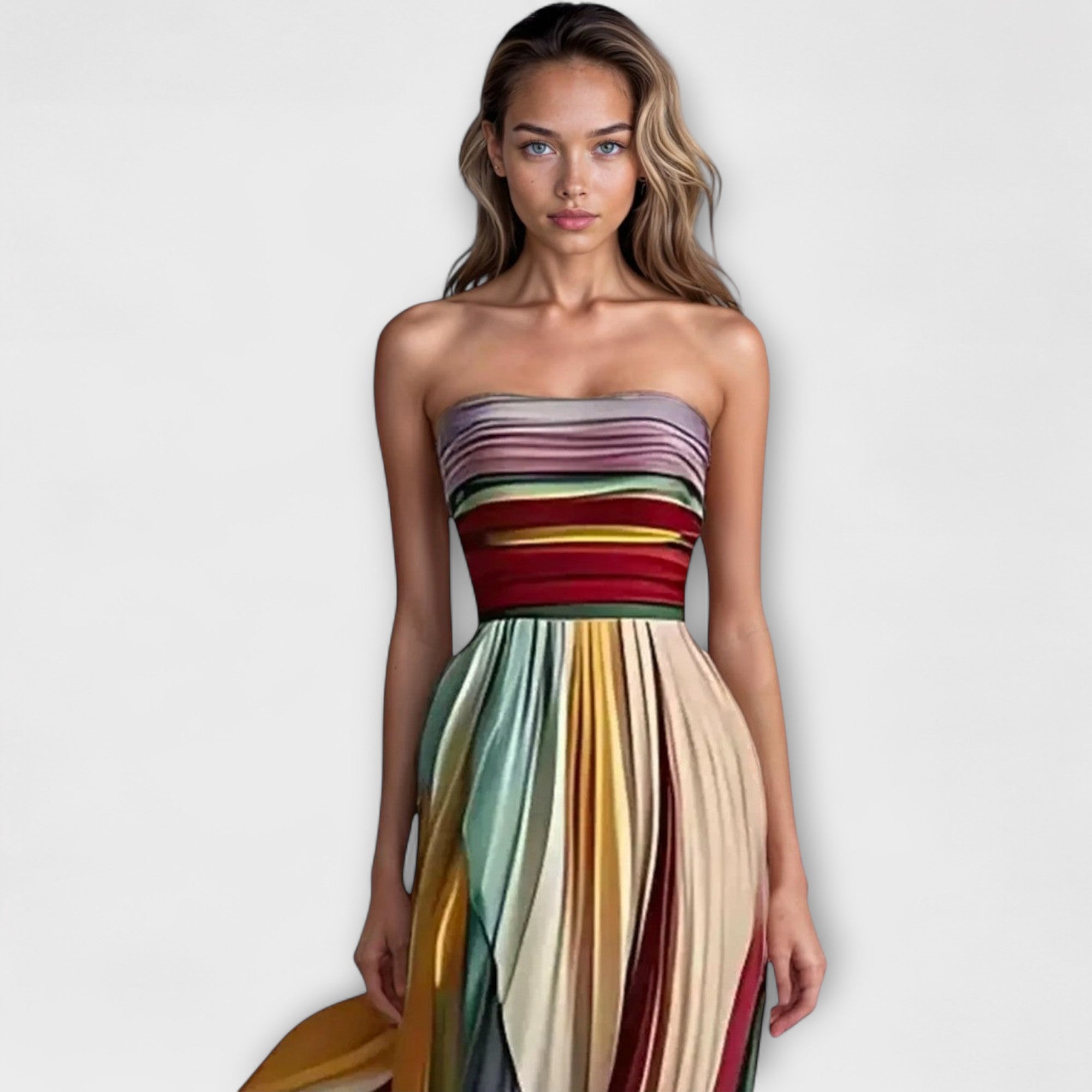 VESTIDO ISAL FLUIDO ESTAMPADO VERANIEGO